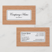 Centre Label v5 - Holz 06 Visitenkarte (Vorne/Hinten)