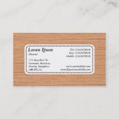 Centre Label v5 - Holz 06 Visitenkarte (Rückseite)