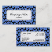Centre Label v5 - Leaf Muster 02 - Baby Blue Visitenkarte (Vorne/Hinten)