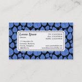 Centre Label v5 - Leaf Muster 02 - Baby Blue Visitenkarte (Rückseite)