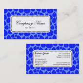 Centre Label v5 - Leaf Muster 02 - Blaue Schatten Visitenkarte (Vorne/Hinten)