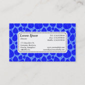 Centre Label v5 - Leaf Muster 02 - Blaue Schatten Visitenkarte (Rückseite)