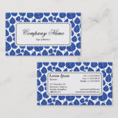 Centre Label v5 - Leaf Muster 02 - Marine Visitenkarte (Vorne/Hinten)