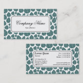 Centre Label v5 - Leaf Muster 02 - Moss Green Visitenkarte (Vorne/Hinten)