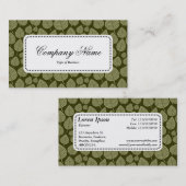 Centre Label v5 - Leaf Muster 02 - Olive Shades Visitenkarte (Vorne/Hinten)