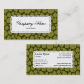 Centre Label v5 - Leaf Muster 02 - Olive Shades Visitenkarte (Vorne/Hinten)