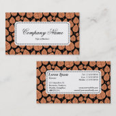 Centre Label v5 - Leaf Muster 02 - Peach Visitenkarte (Vorne/Hinten)