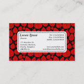 Centre Label v5 - Leaf Muster 02 - Rot Visitenkarte (Rückseite)