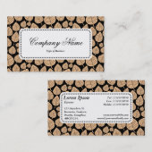 Centre Label v5 - Leaf Muster 02 - Sand Visitenkarte (Vorne/Hinten)