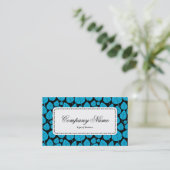 Centre Label v5 - Leaf Muster 02 - Sky Blue Visitenkarte (Stehend Vorderseite)