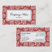 Centre Label v5 - Muster 140617 - Ruby Red Visitenkarte (Vorne/Hinten)