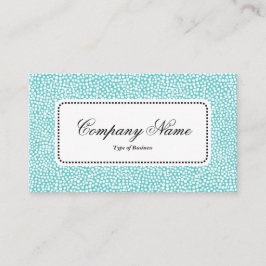 Centre Label v5 - Random Spots - Weiß auf Lt Aqua Visitenkarte
