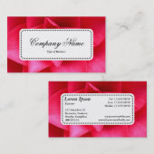 Centre Label v5 - Red Camelia Visitenkarte (Vorne/Hinten)