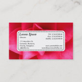 Centre Label v5 - Red Camelia Visitenkarte (Rückseite)