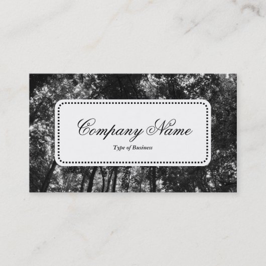 Centre Label v5 - Waldkanopie 01 BW Visitenkarte (Vorderseite)