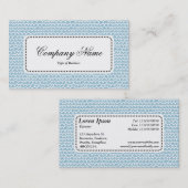 Centre Label v5 - Wavy - White on Bale Blue 9dc6d8 Visitenkarte (Vorne/Hinten)