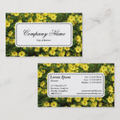 Centre Label v5 - Yellow Daisies Visitenkarte (Vorne/Hinten)