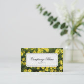 Centre Label v5 - Yellow Daisies Visitenkarte (Stehend Vorderseite)