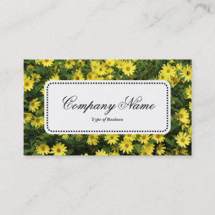 Centre Label v5 - Yellow Daisies Visitenkarte