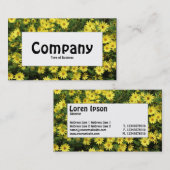 Centre Label - Yellow Daisies Visitenkarte (Vorne/Hinten)