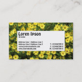 Centre Label - Yellow Daisies Visitenkarte (Rückseite)