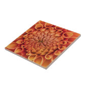 Centre Orange Dahlia Blume Fliese (Seite)