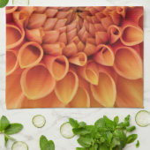 Centre Orange Dahlia Blume Geschirrtuch (Gefaltet)