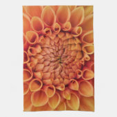 Centre Orange Dahlia Blume Geschirrtuch (Vertikal)