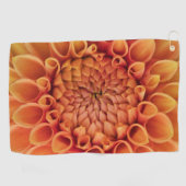 Centre Orange Dahlia Blume Golfhandtuch (Horizontal)