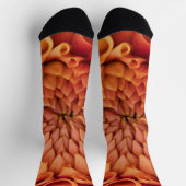 Centre Orange Dahlia Blume Socken (Oben)