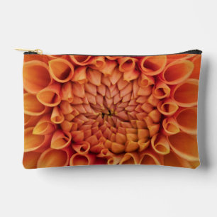 Centre Orange Dahlia Blume Zubehörtasche