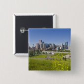 Centre St Bridge and Downtown Calgary, Alberta, 2 Button (Vorne & Hinten)