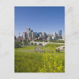 Centre St Bridge and Downtown Calgary, Alberta, 2 Postkarte