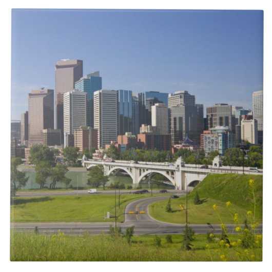 Centre St Bridge and Downtown Calgary, Alberta, Fliese (Vorderseite)