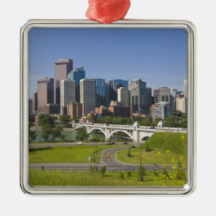 Centre St Bridge and Downtown Calgary, Alberta, Ornament Aus Metall