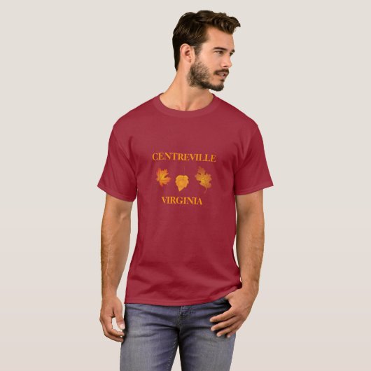 Centreville Virginia - dunkler Shirt-Entwurf T-Shirt (Vorne ganz)