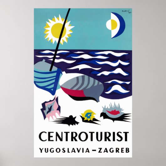 Centroturist Jugoslawien Vintage Travel Poster (Vorne)