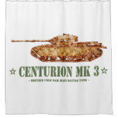 Centurion MK 3 Tank British MBT Kalter Krieg Duschvorhang (Vorderseite)