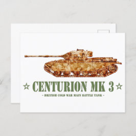 Centurion MK 3 Tank British MBT Kalter Krieg Postkarte