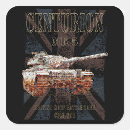 Centurion MK 5 MBT British Main Battle Tank Quadratischer Aufkleber