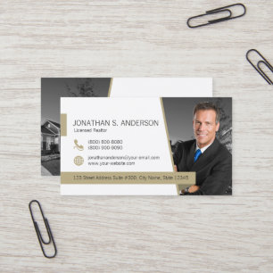 Century 21 Business Card Weißes Gold Visitenkarte