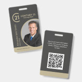 Century 21 Realtor ID Card Ausweis (Vorder- & Rückseite)