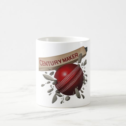 Century Maker Cricket Bat and Ball Sports Kaffeetasse (Mittel)