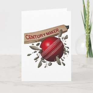 Century Maker Cricket Bat and Ball Sports Karte