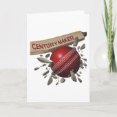 Century Maker Cricket Bat and Ball Sports Karte (Vorderseite)