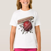 Century Maker Cricket Bat and Ball Sports T-Shirt (Vorderseite)