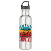 Century Survivor 100 Meilen Club Edelstahlflasche (Vorderseite)