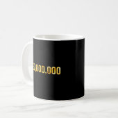CEO 000 000 oder CEO Ooo Ooo Unternehmer Kaffeetasse (Vorderseite Links)