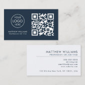 CEO Beruflicher QR-Code Logo Modern Visitenkarte (Vorne/Hinten)