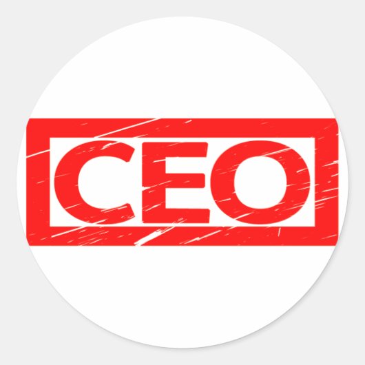 CEO-Briefmarke Runder Aufkleber (Vorderseite)